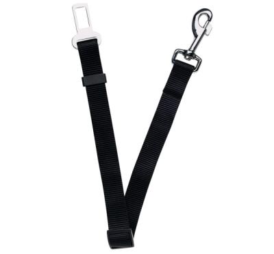 China Accessories Wholesale Adjustable Safety Pet Leash Buckle Stored Nylon Car Seat Belt for sale