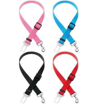 China Durable Stocked Dog Cat Car Belt Leash Adjustable Safety Dog Car Seat Belt for sale