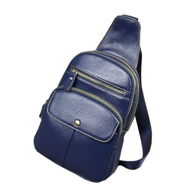 China Custom fashion logo chest bagDesign cowhide shoulder chest bag casual sports bag outdoor messenger across chest bags for sale