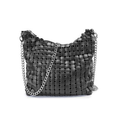 China The other new Japanese brilique2022 and South Korean black cool hand small sequin aluminum chain, one shoulder, span diagonal women's bag for sale