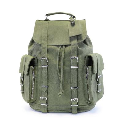 China Double channel shoulder bag 1:1 shoulder canvas handbags retro canvas military fabric handmade white military green neutral anti-theft bag for sale