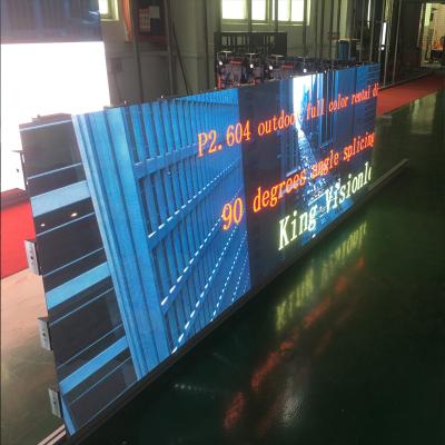 China 2022Professional Outdoor Manufacturer P2.604 Out Led Screen 90 Degree Right Angle Splicing LED Display Screen for sale