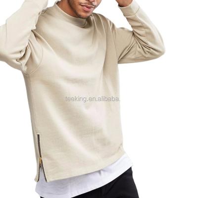 China Anti-pilling Mens Turtle Neck Sweatshirt Plain Sweatshirt 100% Cotton for sale