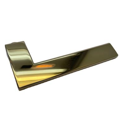 China Modern Customize Factory Style European Modern Interior Zinc Alloy Top Luxury Gold Internal Door Handles for sale