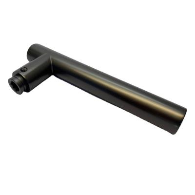 China Modern Customize Heavy Duty Privacy Matt Black Brass Interior Lever Tubular Wooden Door Handles for sale