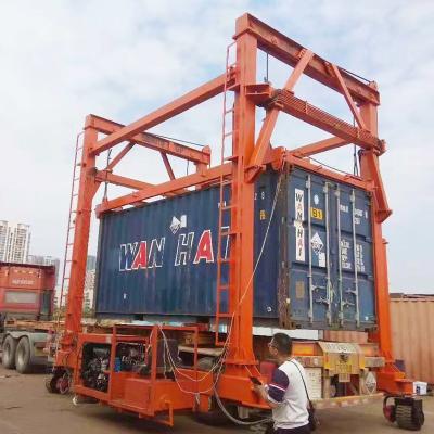 China Double Gantry Crane CE Cantilever Girder Gantry Crane 36t 40t 45t Rubber Tires for sale