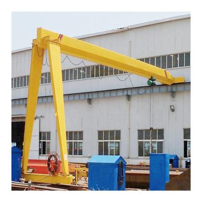 China Crane Workshop Gantry Semi Gantry Crane With CD/MD Crane 5 Ton 10 Ton Half Gantry Cranes for sale