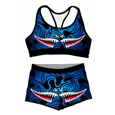 China Plus Size Women Underwear X Bomber Shark Swimwear Women Set Sexy Yoga Breathable Sports 2 Piece Set for sale