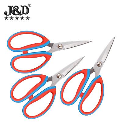 China Strong Color Handle Alloy Steel Scissors Kitchen Household Office Scissors Civil Scissor/Cutting Paper Cloth Cut Two Cloth Cuts for sale