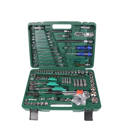 China Hot Selling Car Repair Box-kit 121 Pieces Auto Repair Tools Combination Socket Maintenance Extension Ratchet Wrench Auto Repair Kit for sale