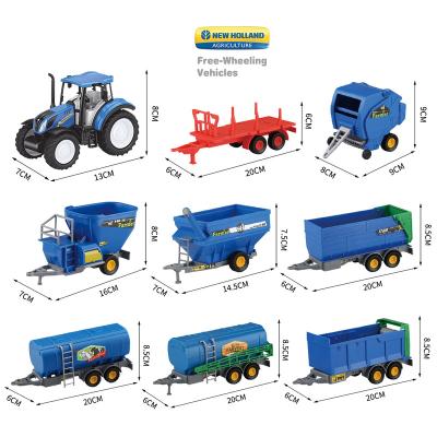 China Toy Big Harvest Farm Newholland Tractor Playset Tractor Diecast Plastic Toy For Kids It can be used with Timber Trailer, Hay Baler, Mixer, etc. for sale