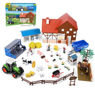 China Big Kids Harvest Farm Newholland Tractor Playset Farm House Toys Kids, Included Barn, Fence, Animal, PVC Farmer for sale