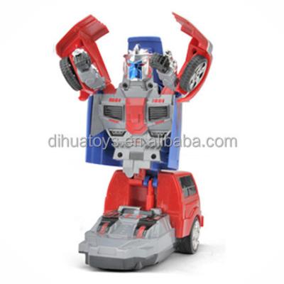 China RC Model Toy One Key Control Deformation Radio Control Car Transform Toy Robot For Kids for sale