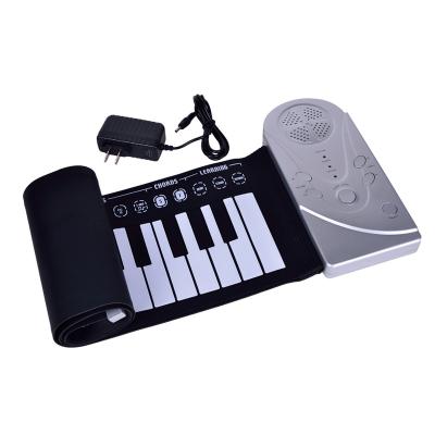 China Toy Roll Up Piano Educational 49-Key Hand-Rolled Portable Rubber Waterproof Soft Electronic Piano Keyboard for Student for sale