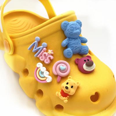 China Clog Charm 2022 New Style Resin Butterfly Bear Candy 3D Croc Charms Pendant For KIDS DIY Shoes Charms Decoration Accessories Wholesale for sale