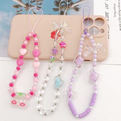 China New Arrival Phone Decoration Cell Phone Chain Cell Phone Case Beads Straps Tossing Chains For Women Cell Phone Case Decoration for sale