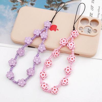 China Phone Straps New Arrival Cell Phone Beads and Accessories Acrylic Lanyard Chains Wrist Straps for Wooden Cell Phone Case Straps Decoration for sale