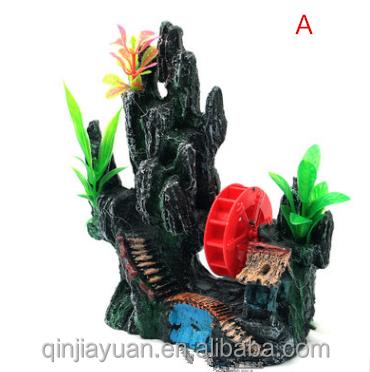 China Viable Small Resin Rock Garden Handwork For Aquarium Landscape Decoration As A Fish And Shrimp House for sale