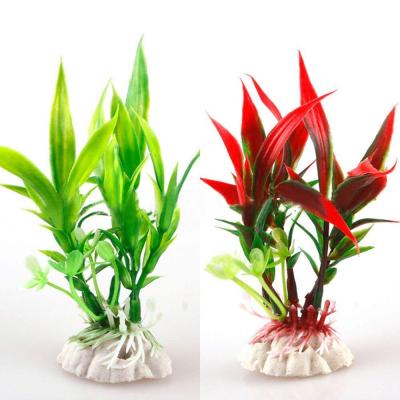 China Aquarium Decoration Artificial Fish Tank Plastic Plants, Aquarium Decoration Water Green Grass Aquatic Ornament for sale