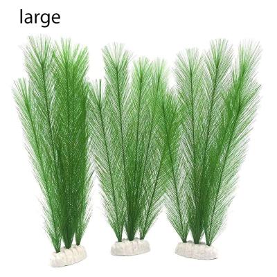 China Eco-friendly Aquarium Decorations Artificial Green Aquatic Plants made of plastic silk fabrics, non-toxic and safe for all fish and pets for sale