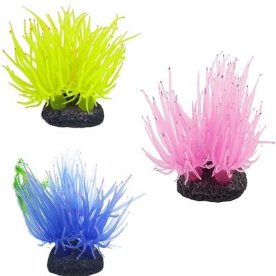 China Viable Plastic Soft Coral For Aquarium Underwater Aquarium Garden Landscape Decoration for sale