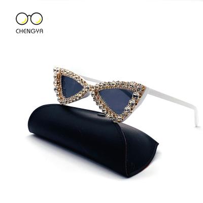 China Fashion sunglasses flash photography wedding fashion decoration photography Diamond Glasses Sunglasses Sunglasses Female for sale