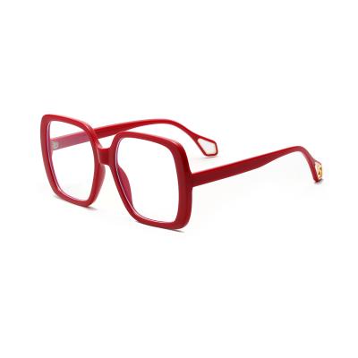 China 2020 fashion eye frame semi-metal male eye glasses retro large pink thick fashionable oversized female frame for sale