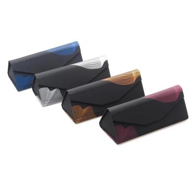 China Triangle Packing Unisex Glasses Box Optical Glasses Case 4 Color Eyewear Case Eyewear Accessories for sale