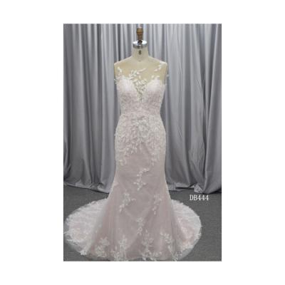 China Breathable Unique Style Appliques Mermaid Lace Up Wedding Bridal Dress For Women for sale