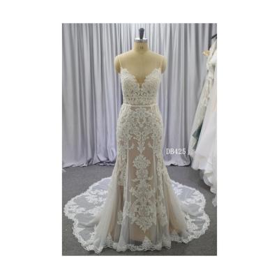 China Breathable Unique Design Sexy Dressing Embroidered Bridal Wedding Dress For Women for sale