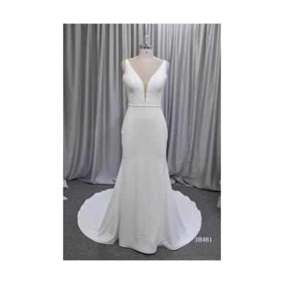 China 2021 New Products Breathable Satin White Bridal Wedding Dress For Women for sale