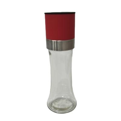 China 2021 Sustainable Hot Sale Kitchen Use Glass Bottle Salt And Pepper Mill / Seasoning Grinder for sale