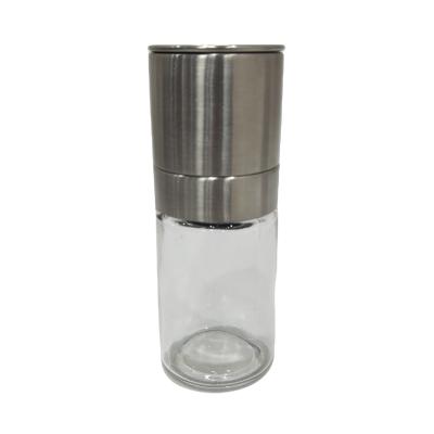 China Best Viable Selling Manual Glass Bottle Stainless Steel Salt and Pepper Grinder for sale