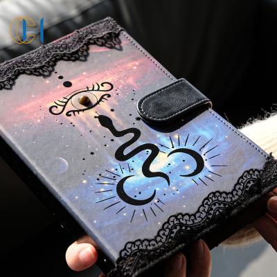 China Wholesale Luxury Magic Thermal Snake Pattern Cover Design Journal Manifestation Printed Color Changing Notebook With Crystal for sale