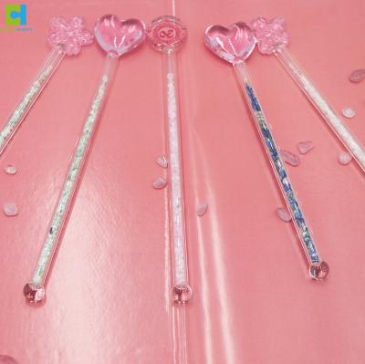 China Viable Party Stirrers Novelty Barware Drinks Glass Custom Cocktail Sticks Customized Logo Coffee Crystal Glass Stirrer for sale