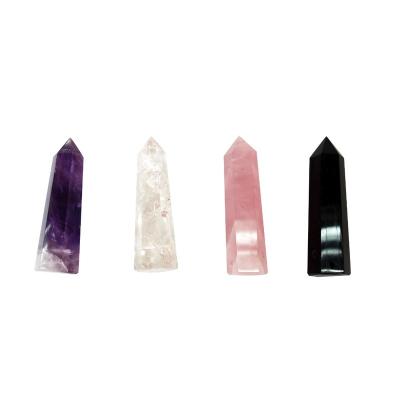 China Nautical Cut Amethyst Crystal Clear Quartz Point Raw Natural for sale