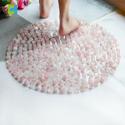 China Best Selling Foot Healing Quartz Foot Mat Smooth Polished Pink Natural Crystal Gem Stone Massage for sale