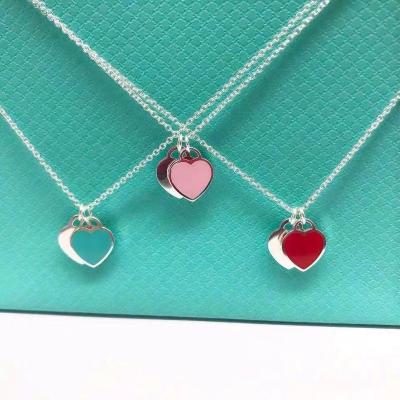 China Romantic High-End Quality New Smile Heart-Shaped Light Beads Necklace Fashion T Logo Brand Men  Women Luxury Romantic Jewelry Wholesale for sale