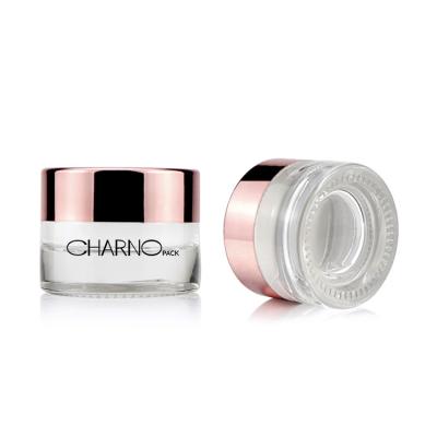 China Double Mouth Chamber 20g Wide Classic Empty Cosmetic Round Beauty Glass Cosmetic Cream Jars for sale