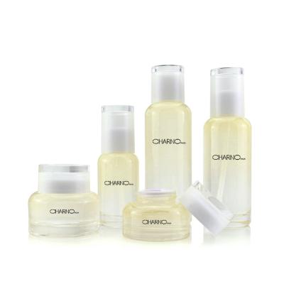 China Manufacturer Empty 50g 40ml 100ml 120ml Cosmetic Glass Cosmetics Face Cream Packaging Jar Containers for sale