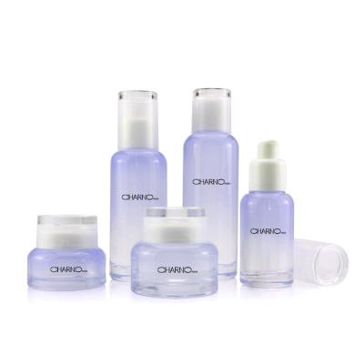 China 50g 40ml 100ml 120ml Pump Glass Bottle Eco-friendly Cosmetic Skin Care Serum With Logo Packaging for sale