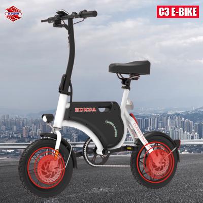 China HAOJUN C3 Inch 36V8ah Steel Electric Bicycle 250w EBIKE Urban Commuting Electric Bikes Max Seat Set Adults 14 for sale