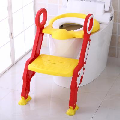 China Soft Baby Potty Training Seat Adjustable Children's Potty Toilet Seat Ladder Toilet Training Jump Seat for sale