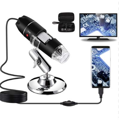 China 8 LED Lights USB Digital Microscope Black USB Micro Scope Handheld for sale