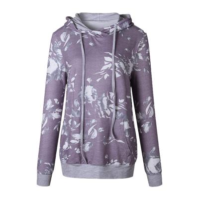 China NEWCOSPLAY Floral Print Drawstring Anti-pilling Long Sleeve Women's High Quality Hoodies Sweatshirts for sale