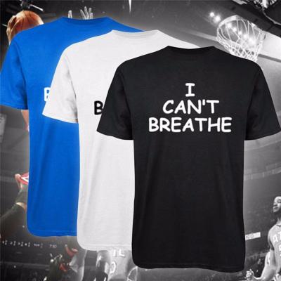 China Georges Floyd Breathable Black Lives Matter Custom Print I Can't Breathe T Shirt For Men for sale