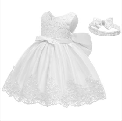 China Washable Trimming Kids Clothes Girls Wedding Christmas Lace Dresses Romper Boutique Baby Birthday Princess for sale