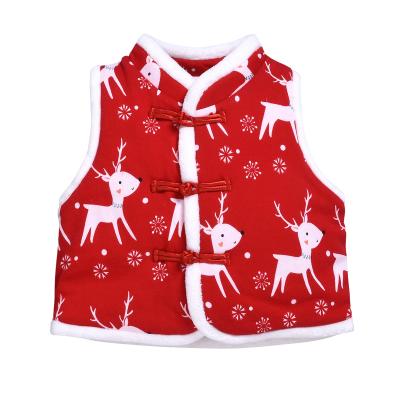 China Anti-Shrink Baby Boy and Girls Christmas Elks Wearing Vests and Padded Vests for Babies for sale