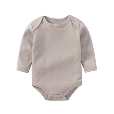 China Custom White 100% Organic Cotton Long Sleeve Baby Onesie Baby Onesie Baby Romper for sale