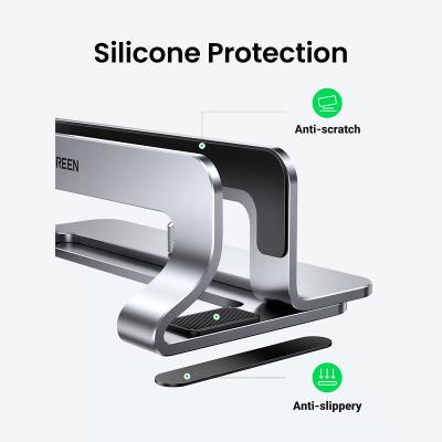 China UGREEN Durable Vertical Laptop Stand Holder For MacBook Air Pro Notebook Stand Aluminum Foldable MacBook Pro Tablet Stand for sale